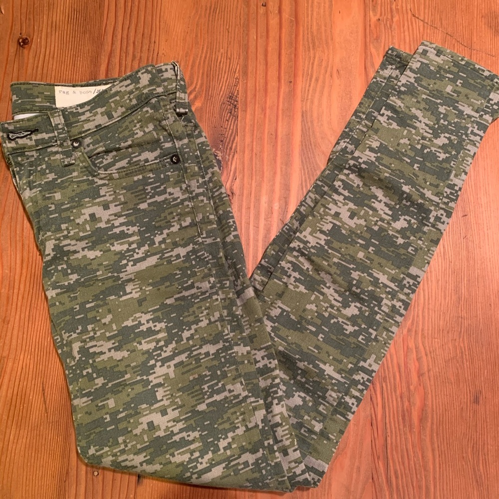 Rag & Bone pixelated camouflage skinny jeans - 27